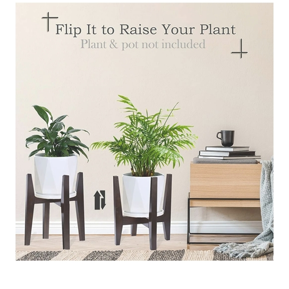 DARK BROWN Adjustable Indoor Plant Stand - Picture 5 of 6